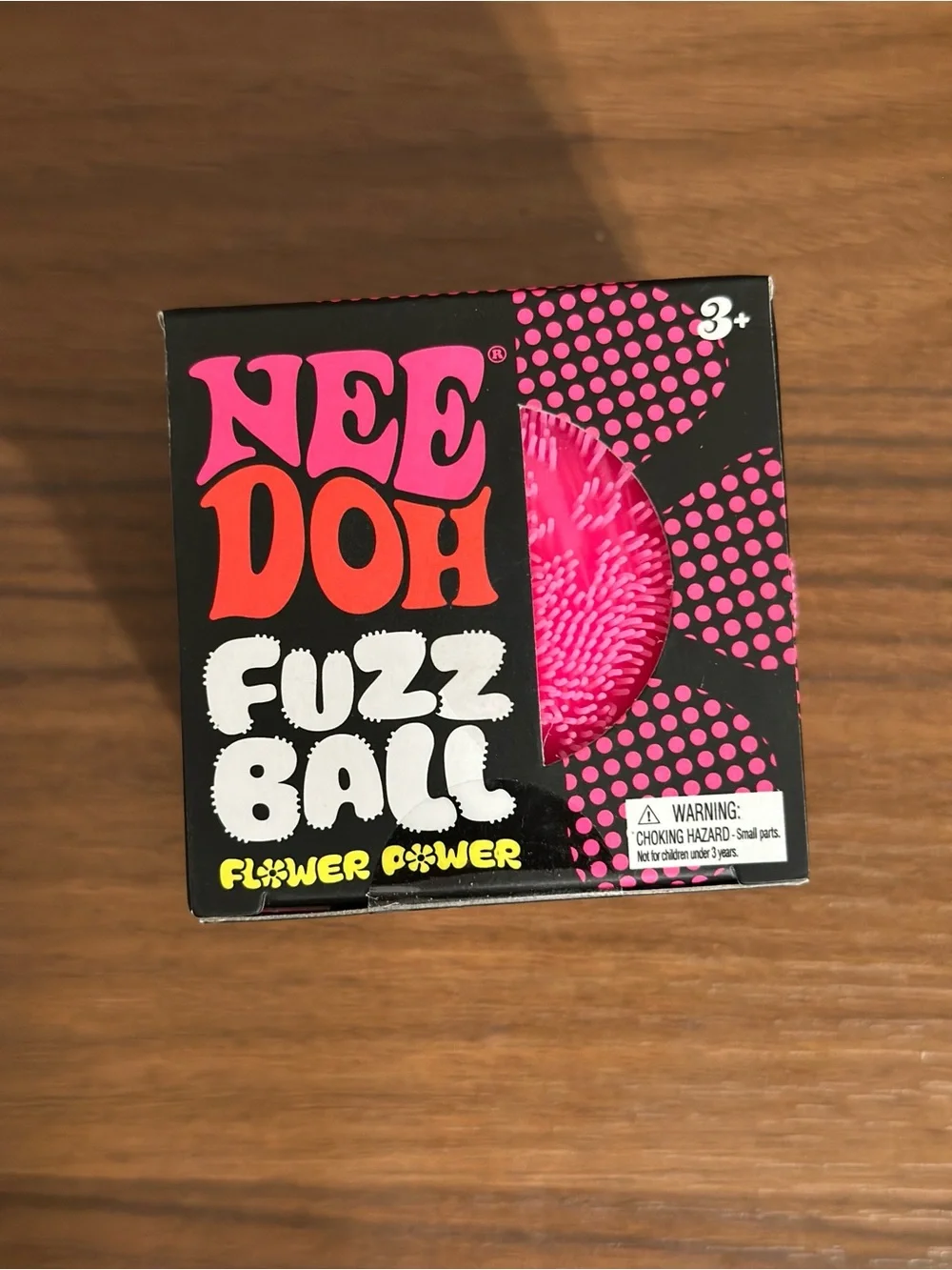NeeDoh Fuzz Ball Flower Power - Pink Stress Toy